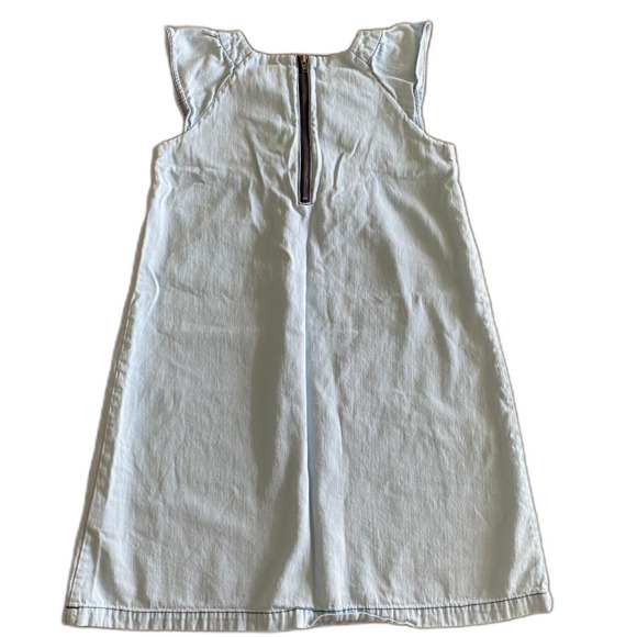 Hanna Andersson Embroidered Chambray Dress Girls' 130/8 - Picture 2 of 11